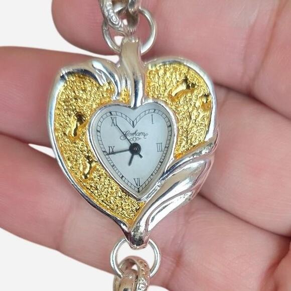 Working 90s Gorham Heart Watch - Sterling Silver Band main image 7